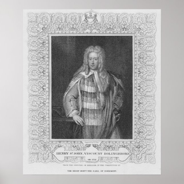 Poster Retrato de Henry Rua. John Viscount Bolingbreak (Frente)