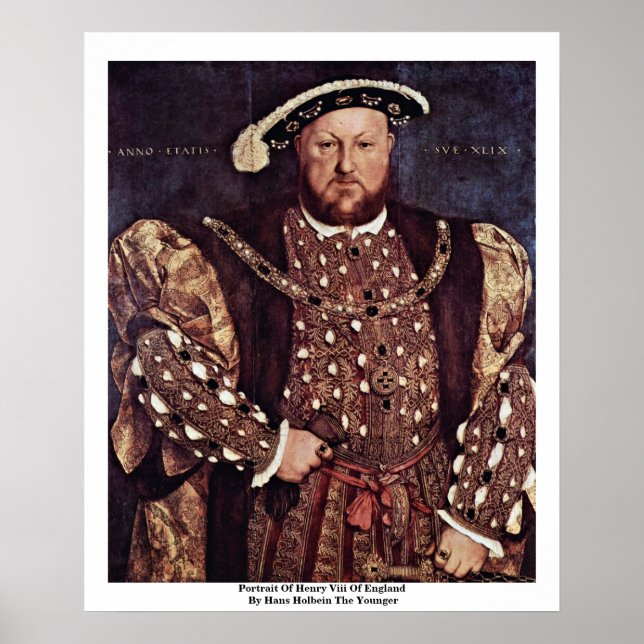 Poster Retrato De Henry Viii Da Inglaterra (Frente)