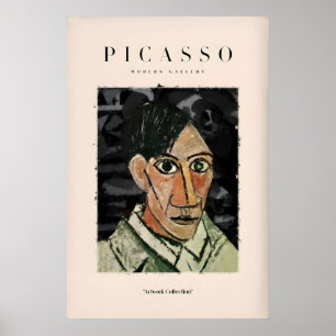 Poster Retrato de Homem de Picasso Estilo Cubista Impress