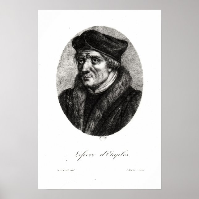 Poster Retrato de Jacques Lefevre d'Etaples (Frente)