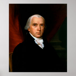 Poster Retrato de James Madison, 4º Presidente, na Casa B