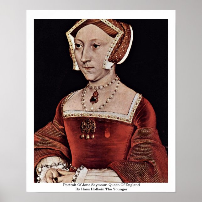 Poster Retrato De Jane Seymour, Rainha Da Inglaterra (Frente)