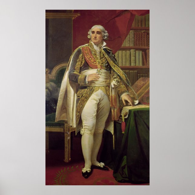 Póster Retrato de Jean-Jacques-Regis de Cambaceres (Frente)