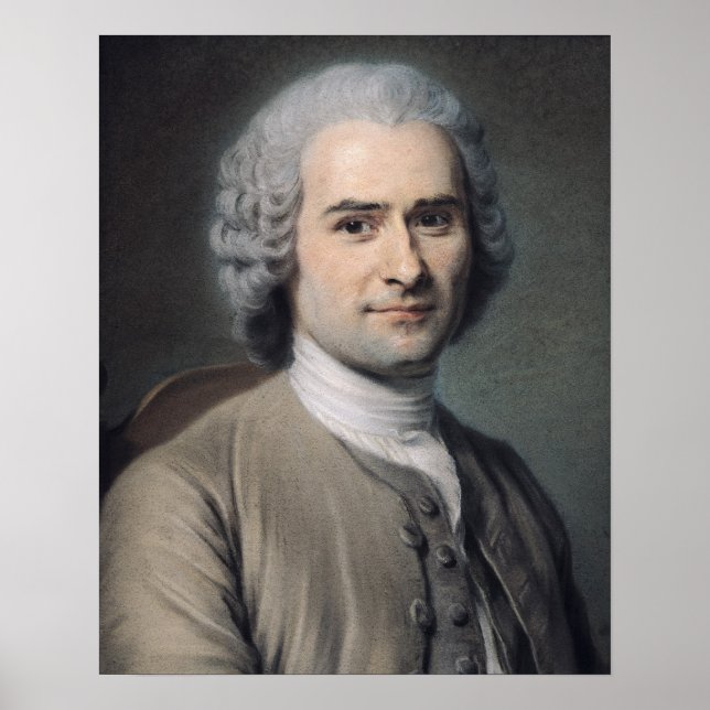 Póster Retrato de Jean Jacques Rousseau (Frente)