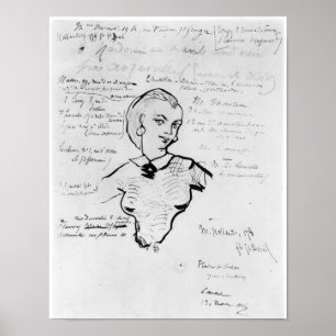 Póster Retrato de Jeanne Duval