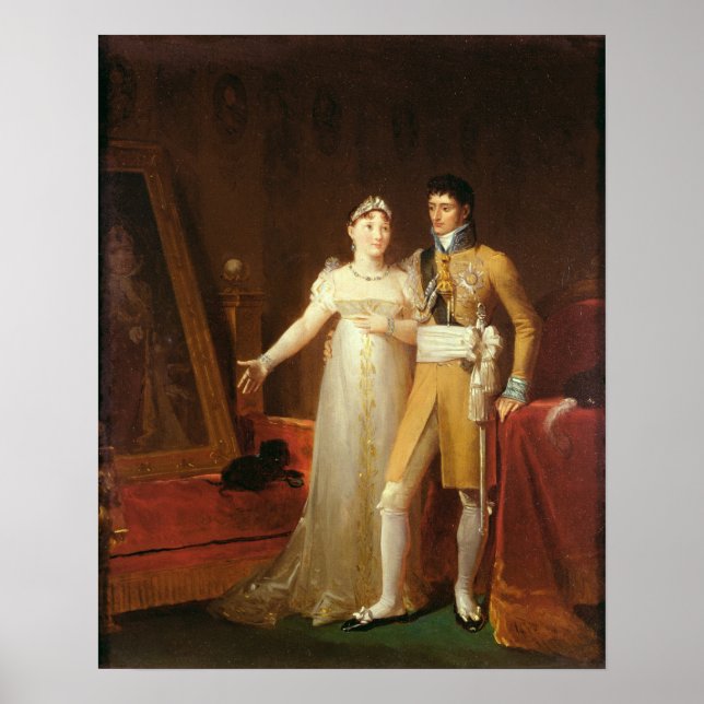 Póster Retrato de Jerome Bonaparte e sua esposa (Frente)