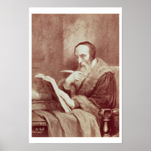 Póster Retrato de João Calvino (1509-1564) (gravura)