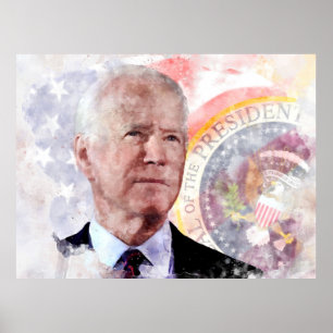 Poster Retrato de Joe Biden, Presidente dos Estados Unido