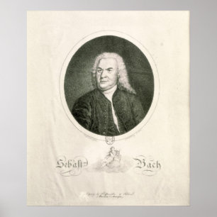 Póster Retrato de Johann Sebastian Bach