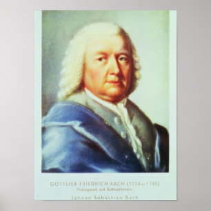 Póster Retrato de Johann Sebastian Bach