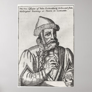 Poster Retrato de Johannes Gutenberg