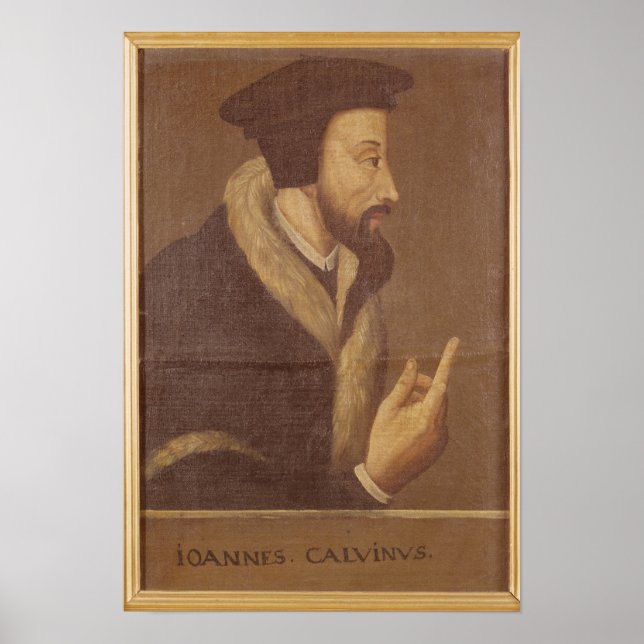 Poster Retrato de John Calvin (Frente)