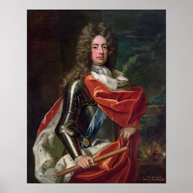Póster Retrato de John Churchill (Frente)
