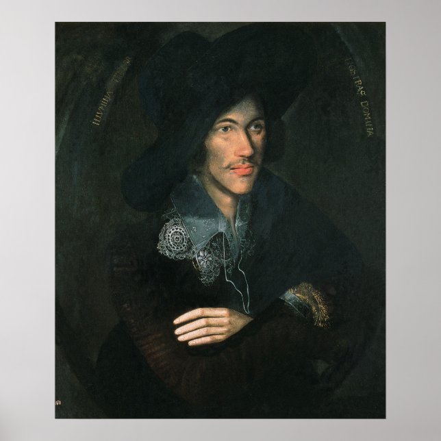 Poster Retrato de John Donne, c.1595 (Frente)