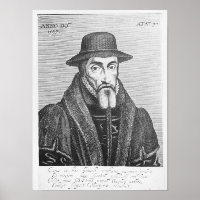 Poster Retrato de John Foxe martirologista inglês (Frente)