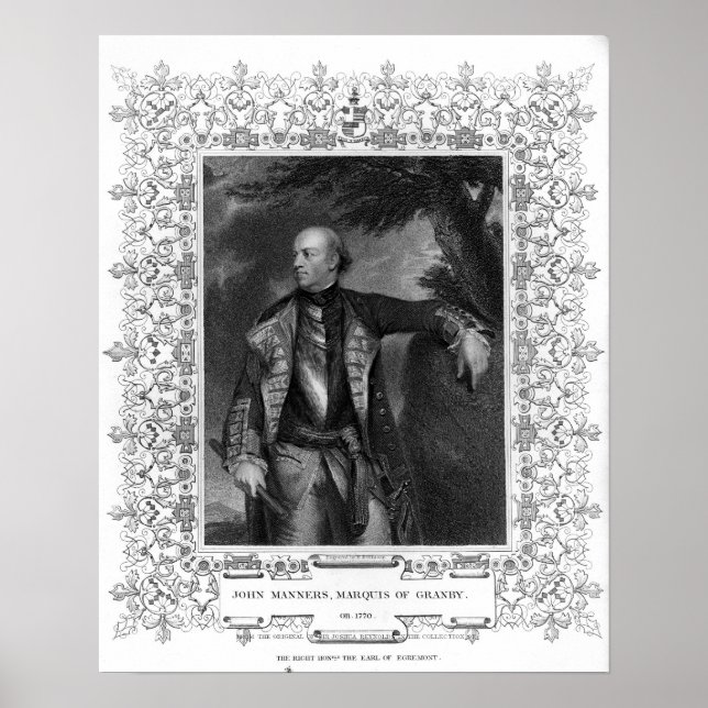 Póster Retrato de John Manners, Marquês de Granby (Frente)