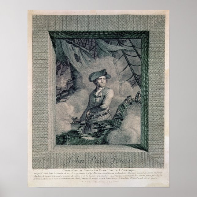 Poster Retrato de John Paul Jones (Frente)