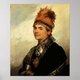 Poster Retrato de Joseph Brant por Gilbert Stuart