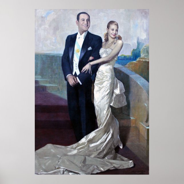 Póster Retrato de Juan Domingo Perón e Eva Duarte (Frente)