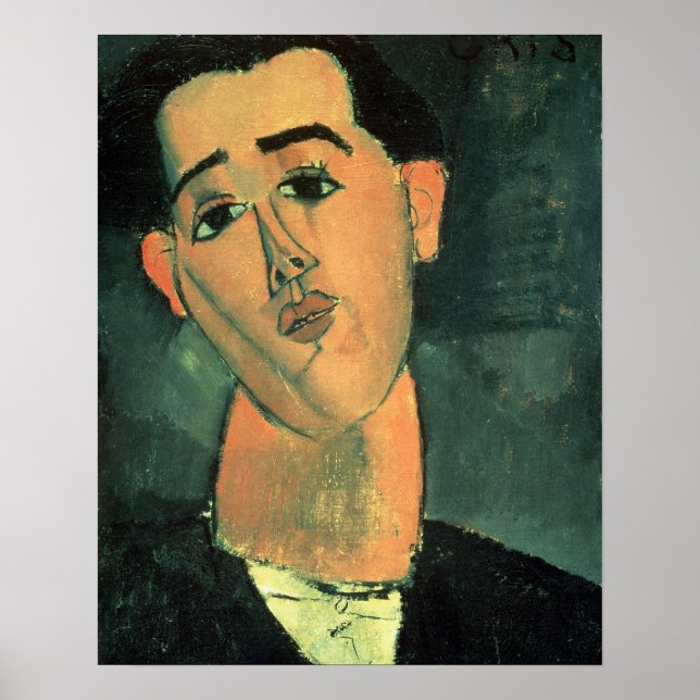 Póster Retrato de Juan Gris (1887-1927) 1915 (óleo em lat (Frente)