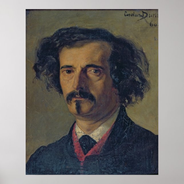 Poster Retrato de Jules Barbey d'Aurevilly 1860 (Frente)