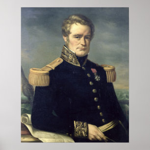 Póster Retrato de Jules Dumont d'Urville 1845