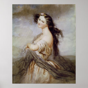 Póster Retrato de Juliette Drouet