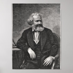 Póster Retrato de Karl Marx 1857