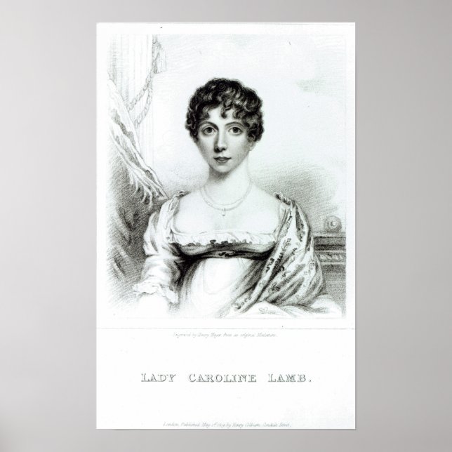Póster Retrato de Lady Caroline Lamb (Frente)
