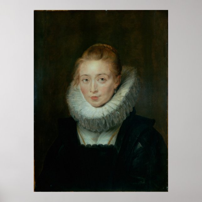 Póster Retrato de Lady-em-Espera para a Infanta Isabell (Frente)