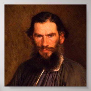 Poster Retrato de Leo Tolstoy (por Ivan Kramskoi, 1873)