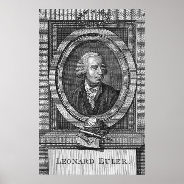 Póster Retrato de Leonard Euler (Frente)