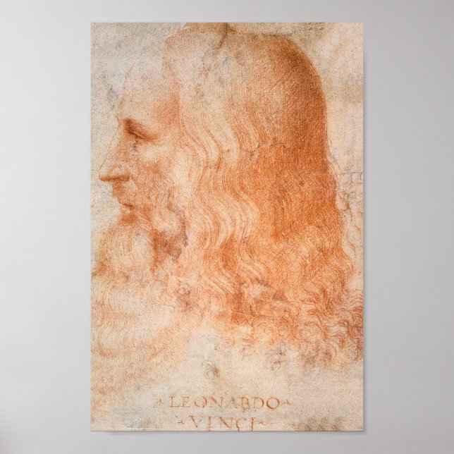 Poster Retrato de Leonardo da Vinci (Frente)