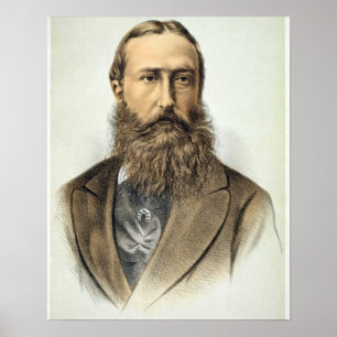 Poster Retrato de Leopold II (1835-1909), rei de Belgiu