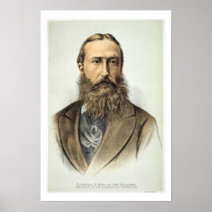 Póster Retrato de Leopold II (1835-1909), rei de Belgiu