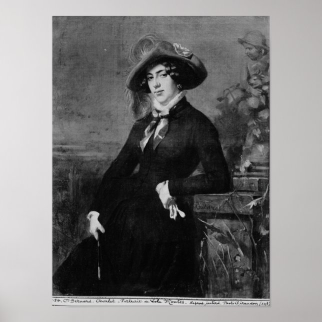Póster Retrato de Lola Montez, 1844 (Frente)