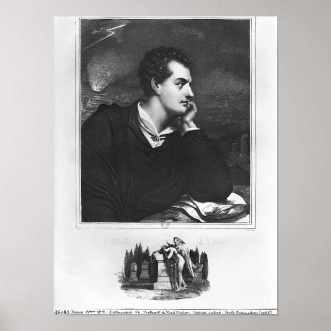 Poster Retrato de Lord Byron (Frente)