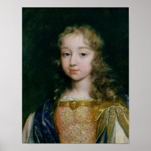 Póster Retrato de Louis XIV como uma criança