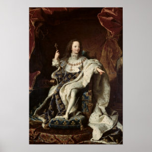 Póster Retrato de Louis XV em vestes da coroação, 1715