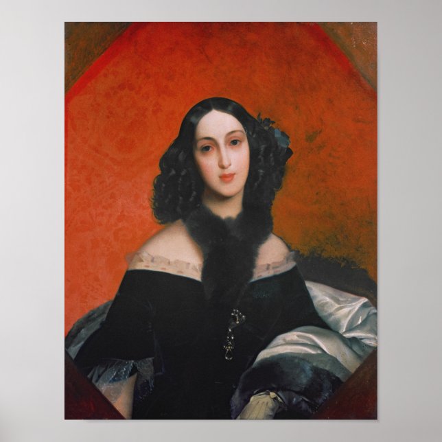 Póster Retrato de M.A. Bek, 1840 (Frente)