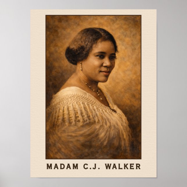 Poster Retrato de Madam C.J. Walker em Arte (Frente)