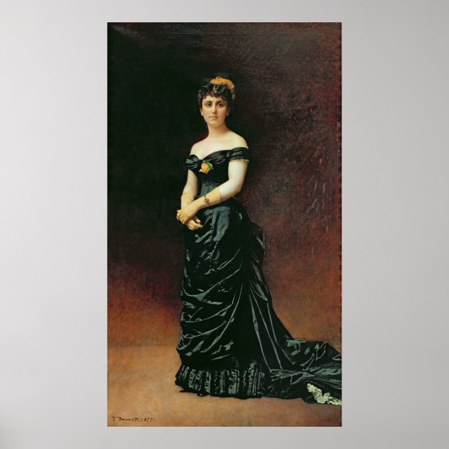 Póster Retrato de Madame Bishoffsheim, 1877 (Frente)