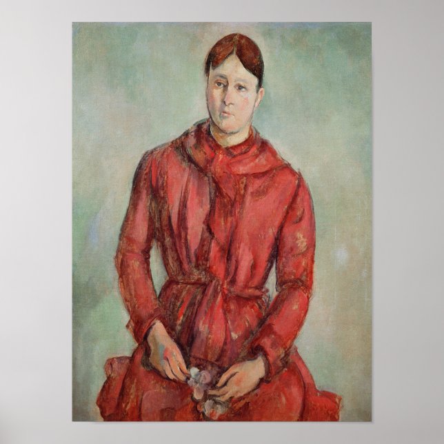 Poster Retrato de Madame Cezanne (Frente)