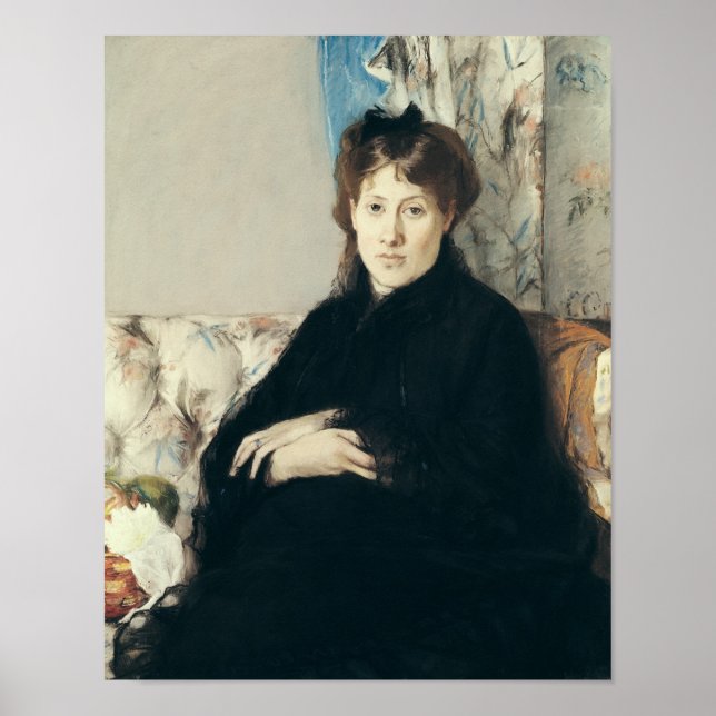 Póster Retrato de Madame Edma Pontillon 1871 (Frente)