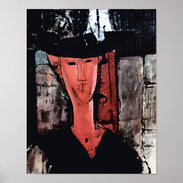 Poster Retrato de Madame Pompadour, Modigliani (Frente)