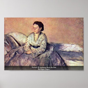 Poster Retrato De Madame René De Gas Por Edgar Degas
