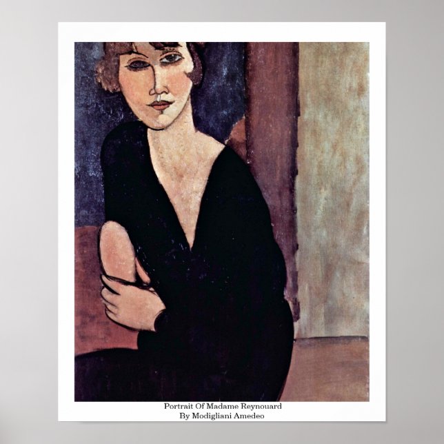 Póster Retrato De Madame Reynouard Por Modigliani Amedeo (Frente)