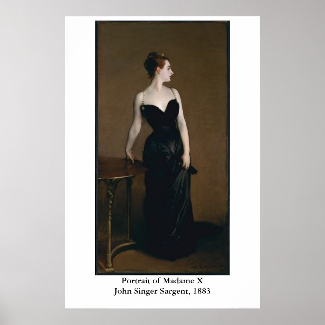 Poster Retrato de Madame X de John Singer Sargent (Frente)