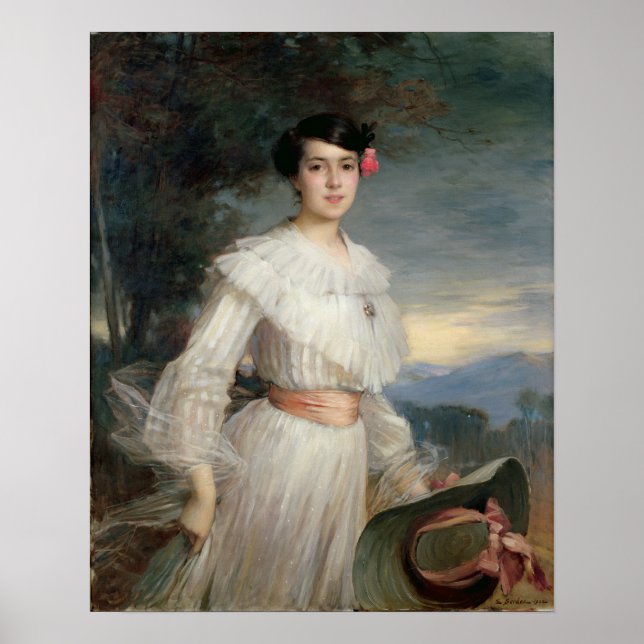 Poster Retrato de Madeleine Reclus, 1902 (Frente)