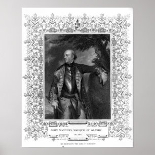 Póster Retrato de maneiras de John, marquês de Granby